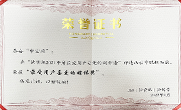 2022年1月，在“快資訊2021年度最受用戶喜愛的創作者”活動中，榮獲“最受用戶喜愛的媒體獎”。